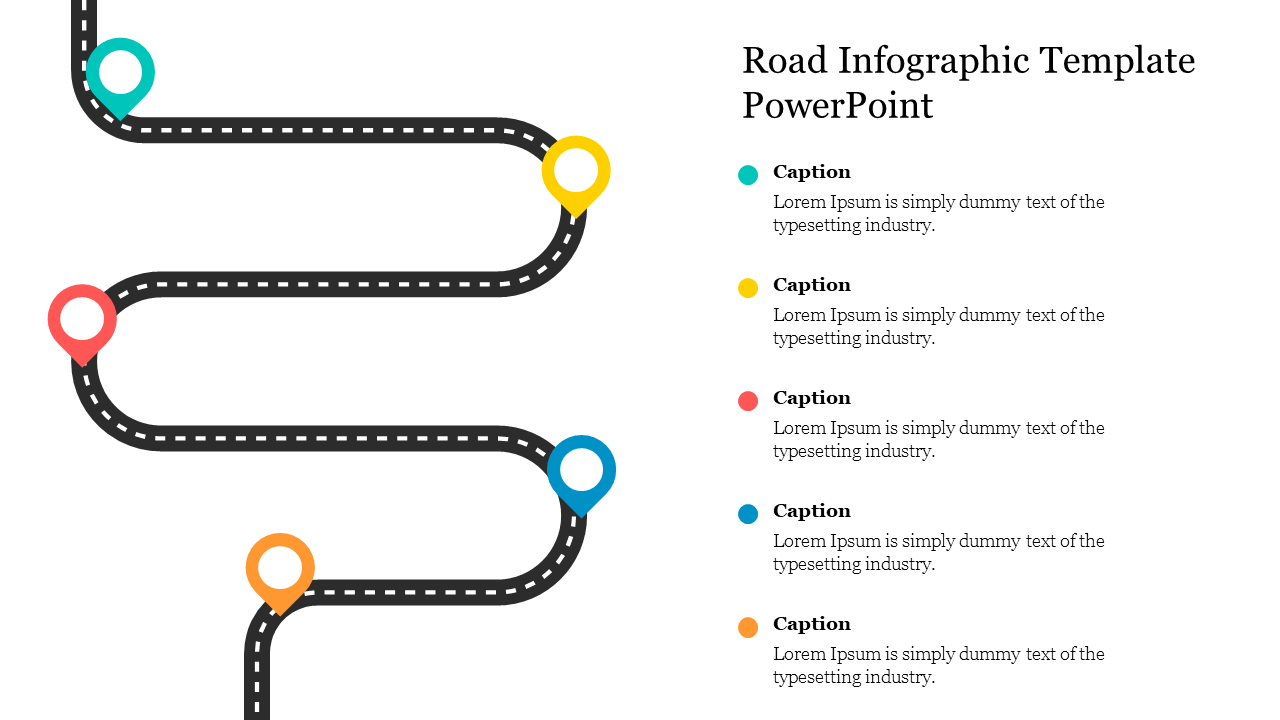 Free - Road Infographic Template PowerPoint Free Google Slides